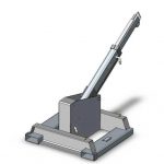 مشینری فکسڈ اٹیچمنٹ کیریج فورک لفٹ جب کرین پر سوار ہے۔